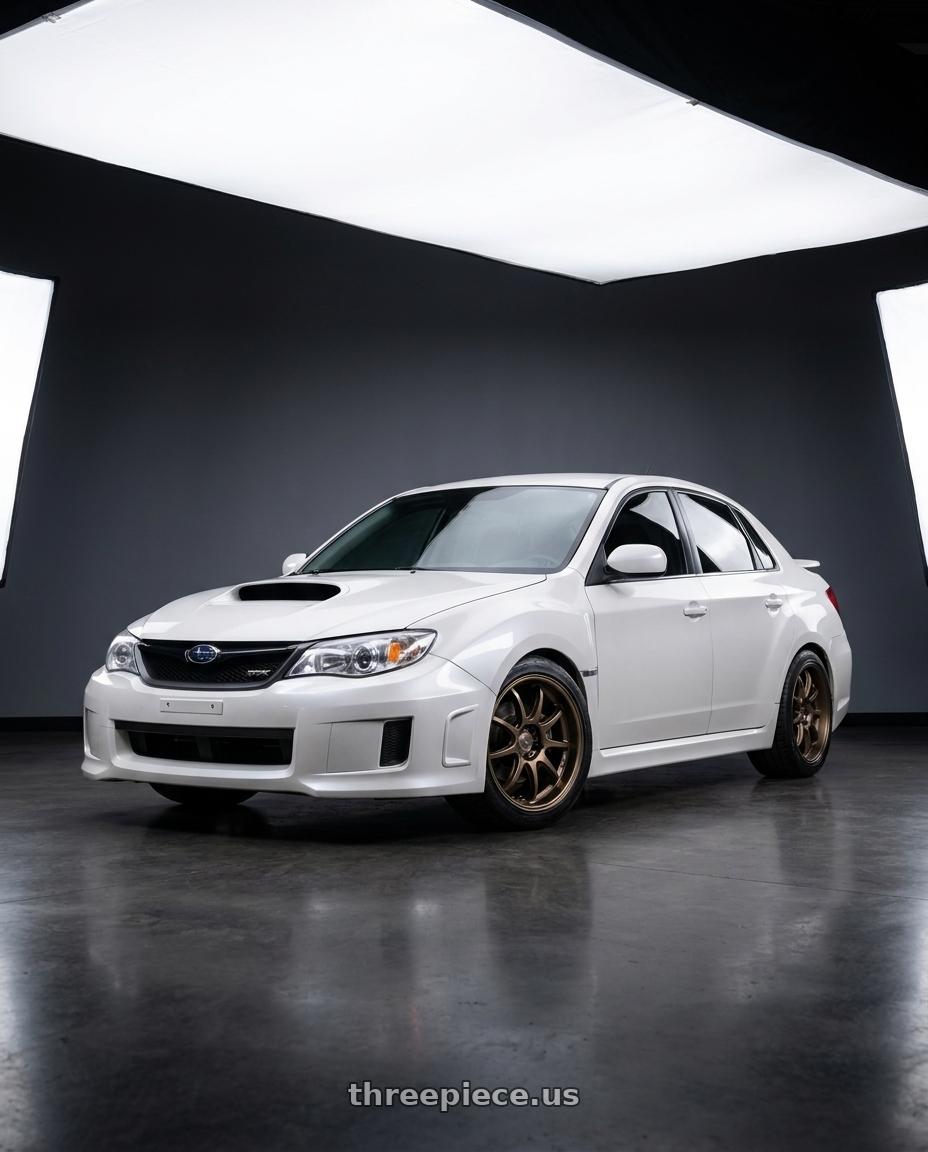 2011 subaru wrx with Work Emotion D9R wheels