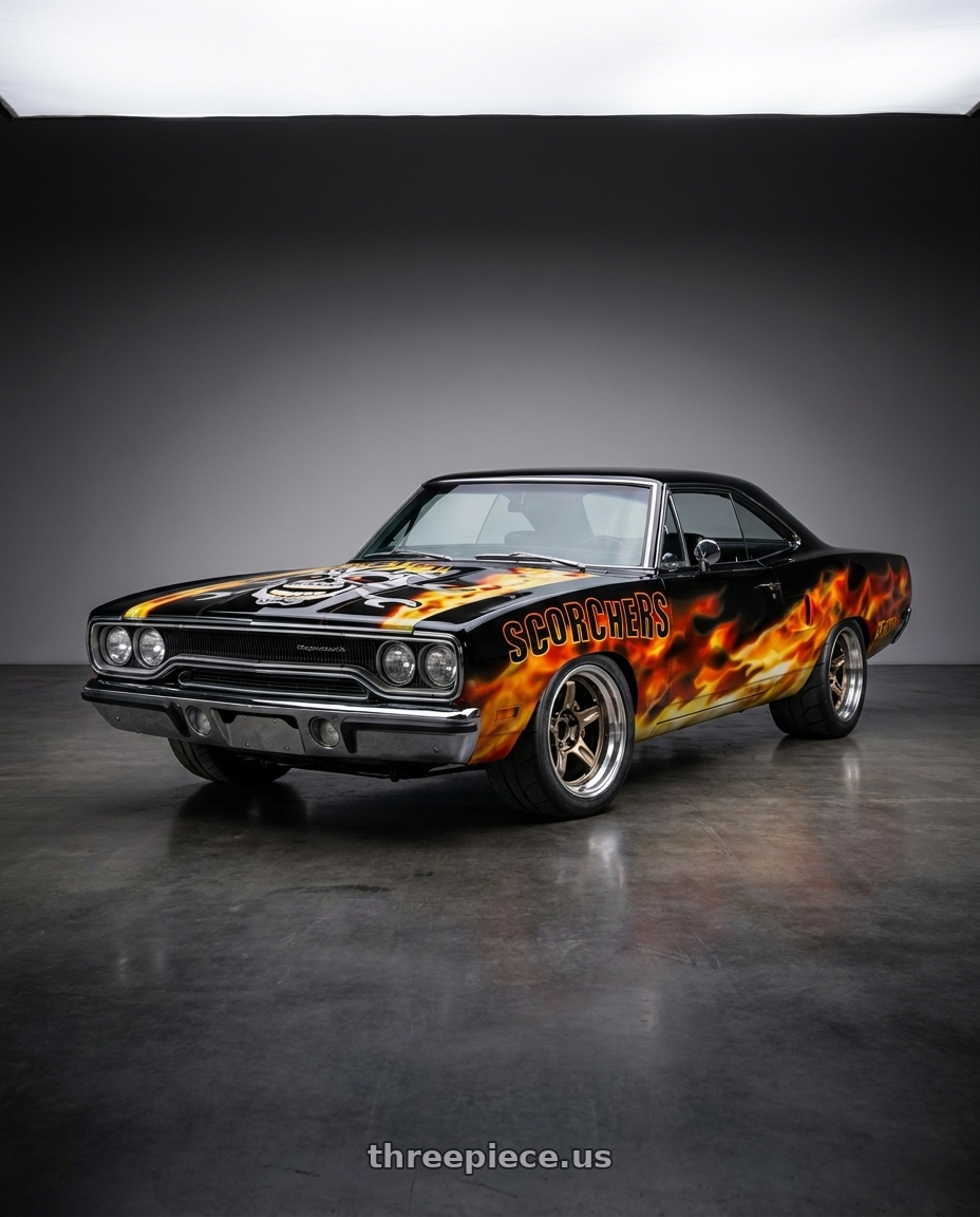 1970 Plymouth Roadrunner with Volk Racing 21C SPEC-SR 5x114.3 18x9.5 +30 SHINING BRONZE METAL / RIM DC wheels