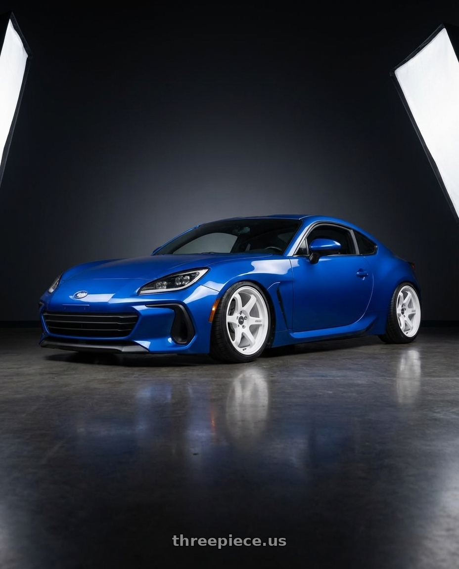 2024 Subaru BRZ with ESR Wheels APEX SERIES AP6 5x114.3 18x9.5 +35 Gloss White wheels