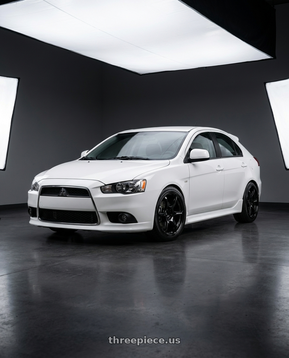 2014 Mitsubishi Lancer Sportback with Advan RGIII 5x114.3 18x8.5+31 Gloss Black wheels
