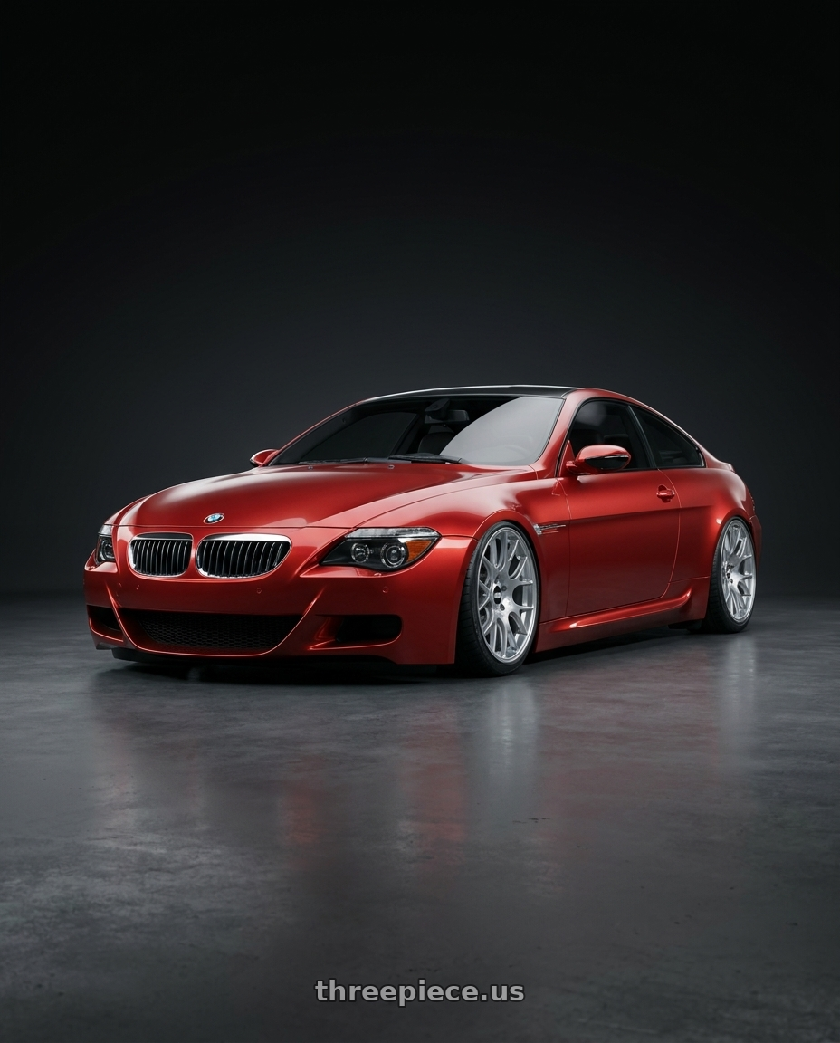 2006 Bmw e63 m6 indianapolis rot metallic with BBS CH-R 5x120 20x10.5 +24 Brilliant Silver Polished Rim Protector wheels