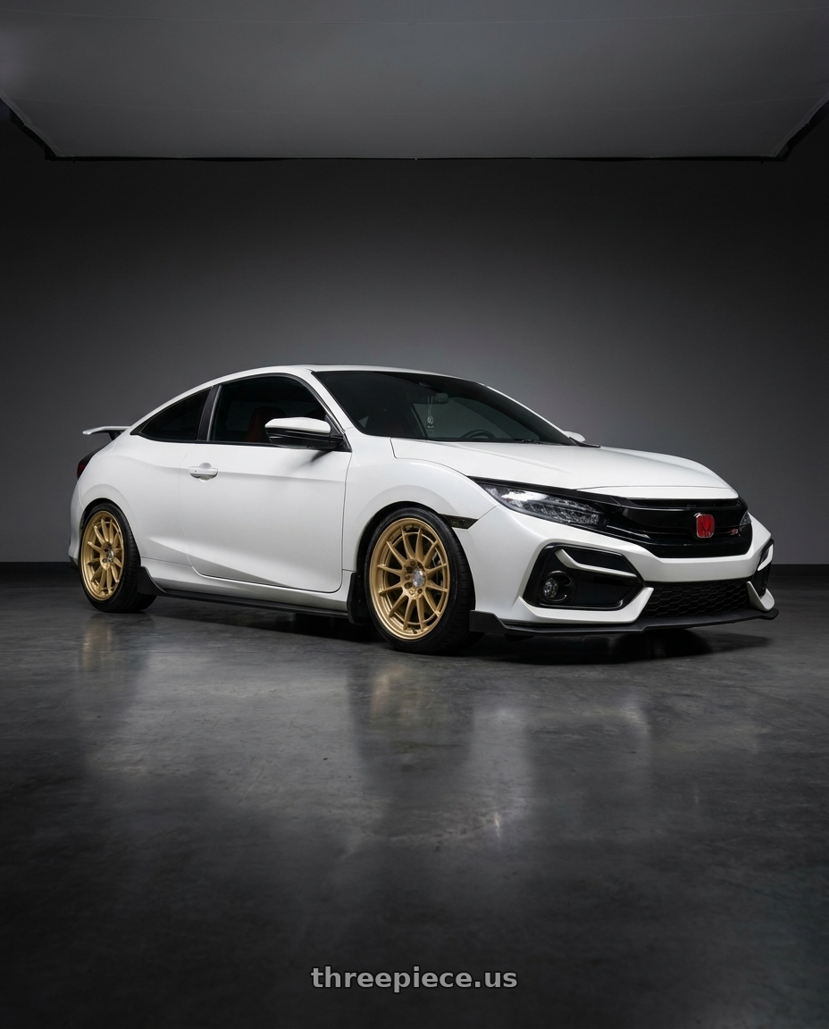 2020 Honda civic si with Enkei NT03+M 5x100 18x9.5+40 Gold wheels