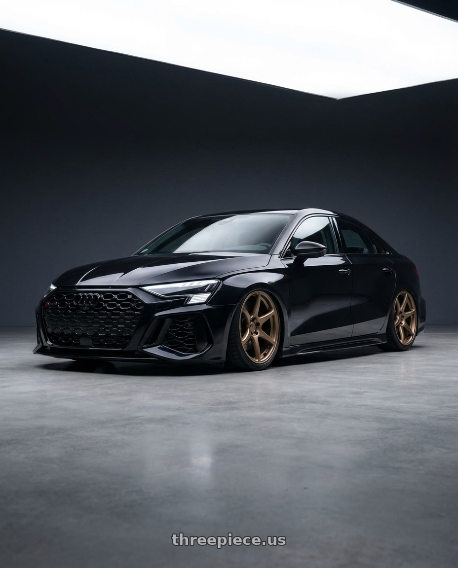 2022 Audi RS3 8Y with Kansei K11B Tandem 5X112 19x9.5 22 Bronze wheels