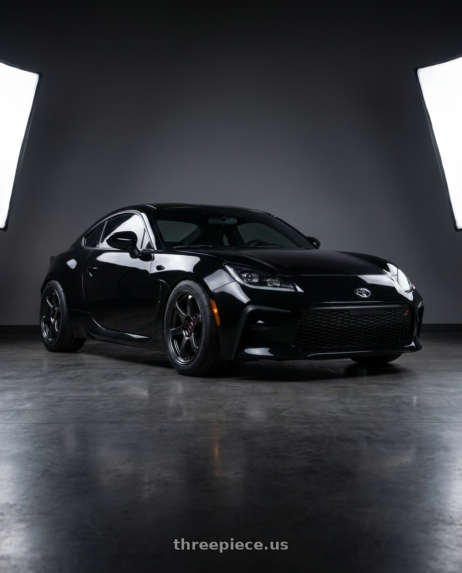 2024 Toyota gr86 with Enkei PF06 5x100 18x9.5+40 Black Machined wheels