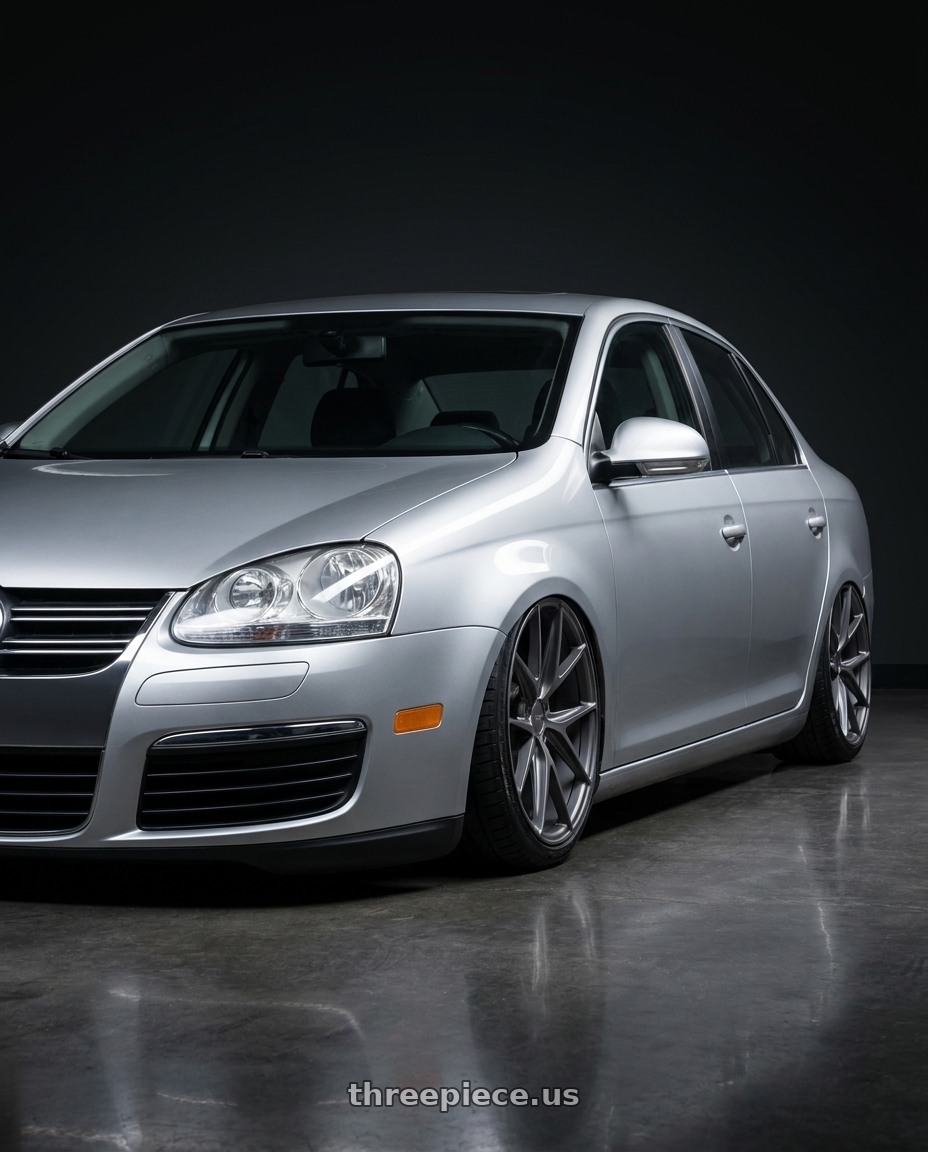 2009 Volkswagen Jetta GLI MK5 with Niche 1PC M116 MISANO 5X112 18X8 +42 MATTE GUN METAL wheels