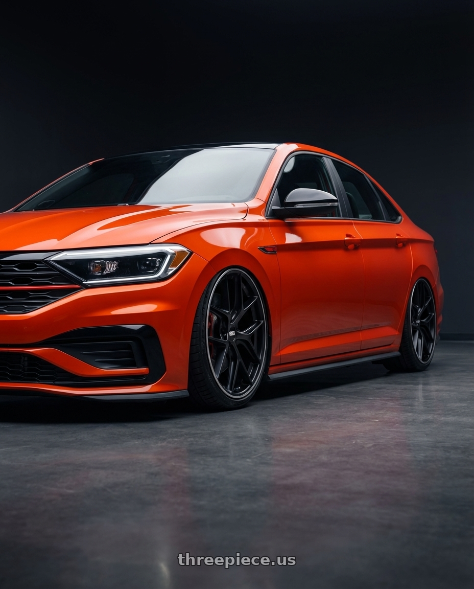 2023 Volkswagen Jetta GLI MK7 with BBS CC-R 5x112 19x8.5+30 Satin Black wheels