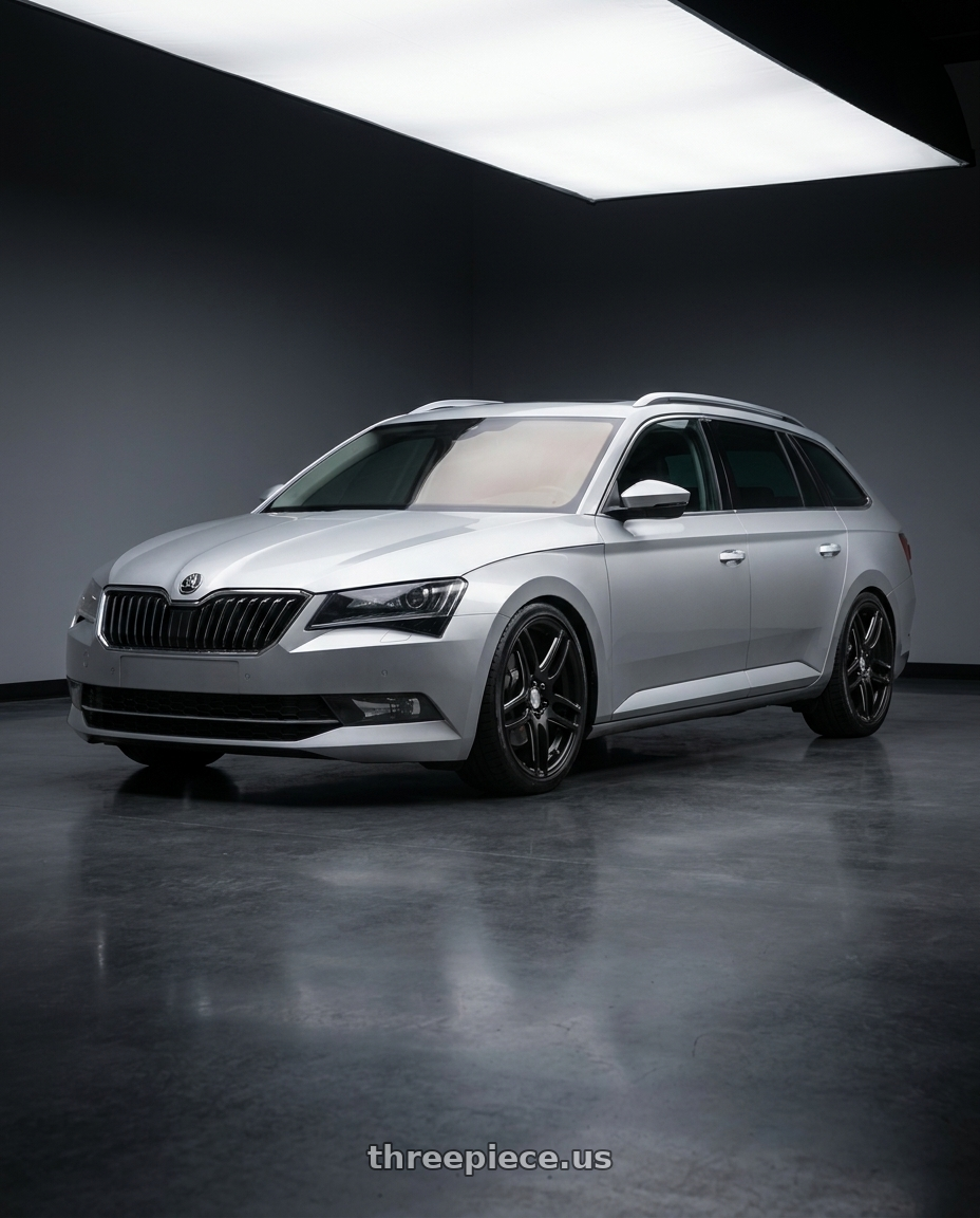 2018 Superb Combi with Niche 1PC M106 NR6 5X100/5X114.3 18X8 +40 MATTE BLACK MILLED wheels