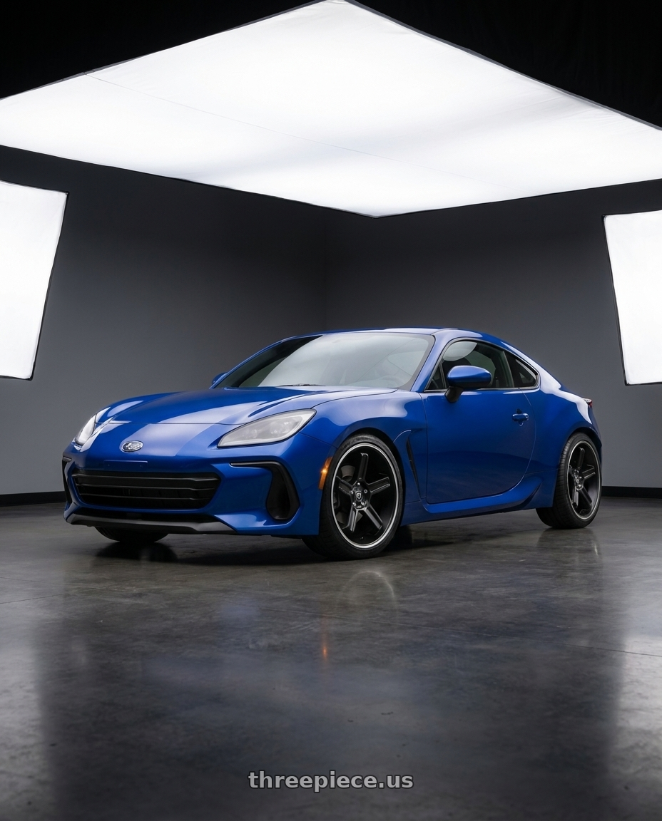 2025 Subaru Brz with Motegi MR122 5X100 18X9 +45 SATIN BLACK W/ MACHINED STRIPE wheels