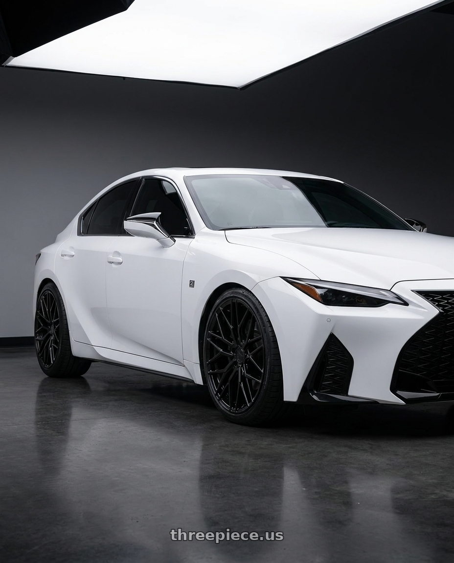 2018 Lexus IS 350 F Sport with Avant Garde Wheels M520R 5X114.3 19x9.5 +40 Gloss Black wheels