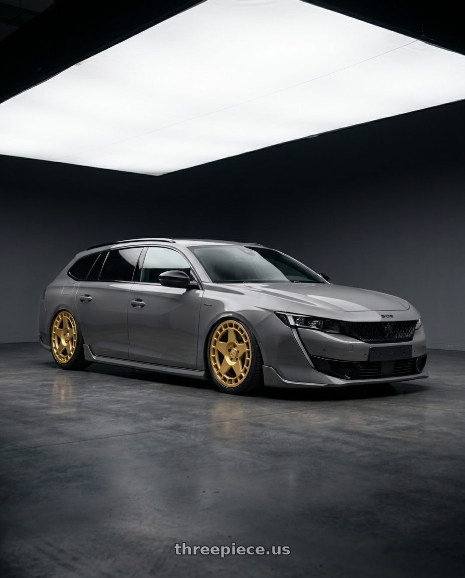 2024 Peugeot 508sw pse with fifteen52 TURBOMAC 5x108 18x8.5 +42 GOLD (GLOSS GOLD) wheels