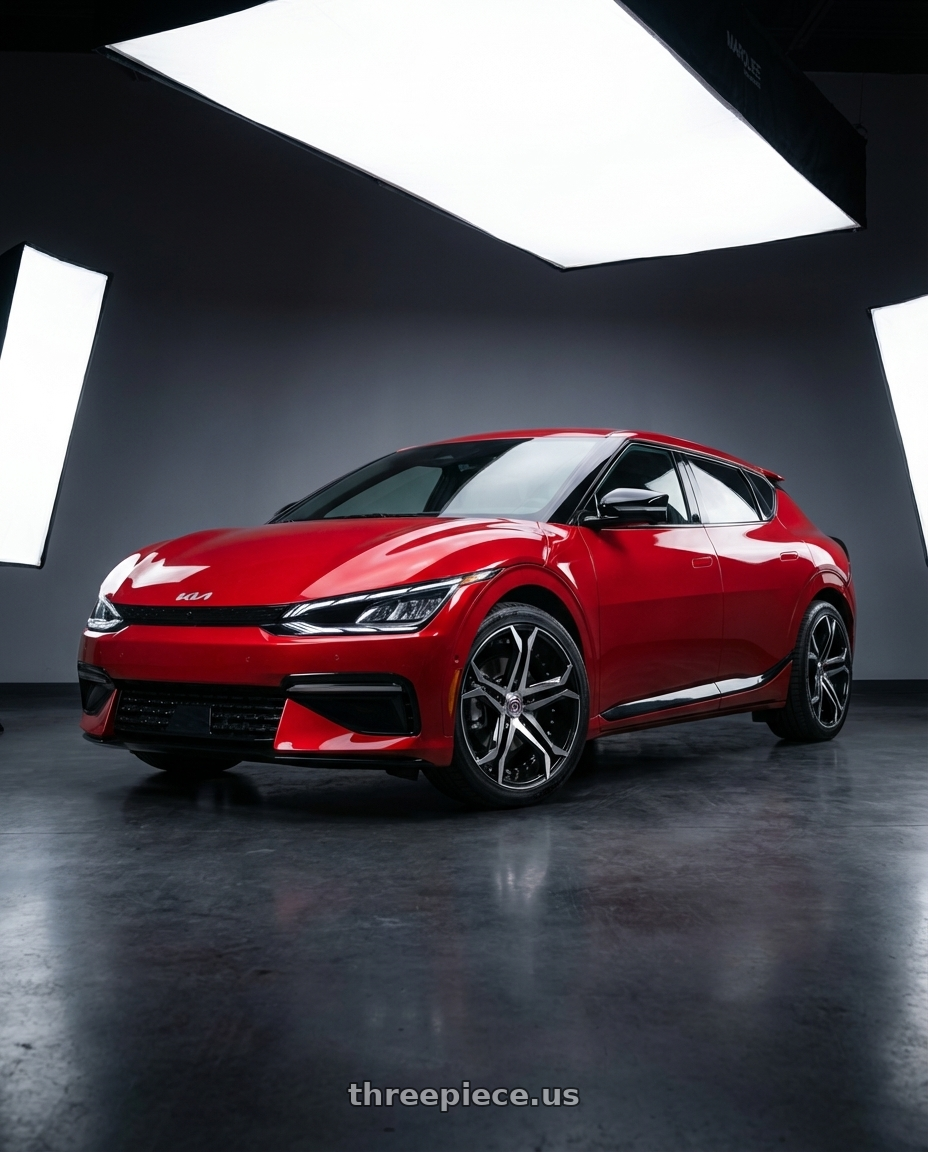 2022 Kia EV6 with MARQUEE WHEELS M3284 5x114.3 20x9+35 BLACK / MACHINED wheels
