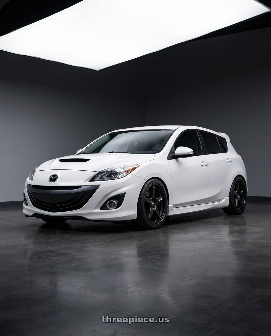 2012 Mazda Mazdaspeed3 with ESR Wheels APEX SERIES AP5 5x114.3 18x9.5 +22 Matte Black wheels
