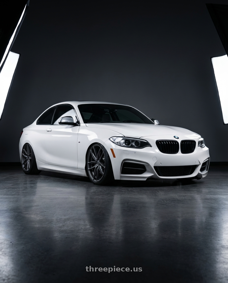 2018 BMW 2 Series F22 with Niche 1PC M116 MISANO 5X120 19X9.5 +35 MATTE GUN METAL wheels