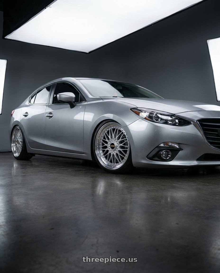 2015 Mazda 3  with BBS Super-RS 5x112 19x9.0+42 Silver wheels