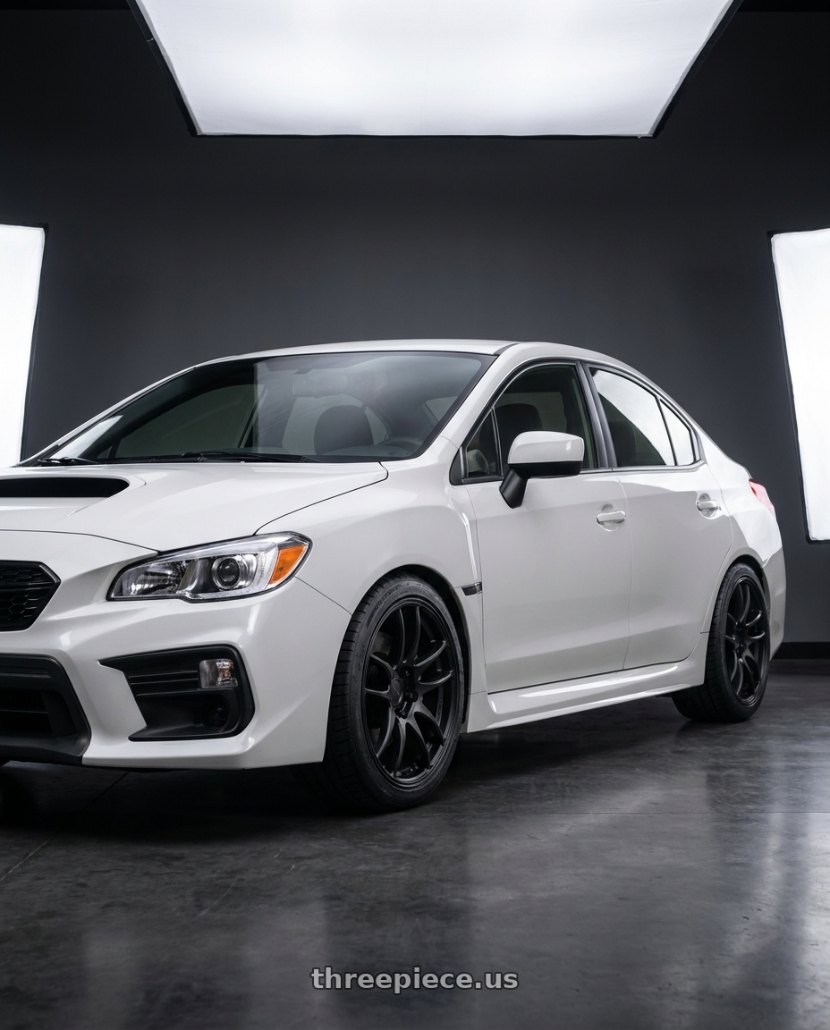 2021 subaru wrx with Work Emotion Cr Kiwami 5x114.3 18x9.5 +38 Matte Black wheels