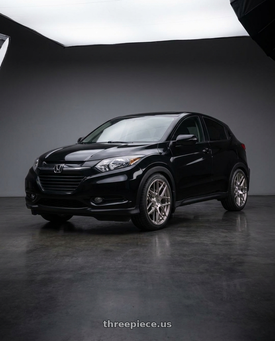 2017 Honda Hr V with MRR FS1 5x120 18x8.5  +35 Brushed Tint wheels