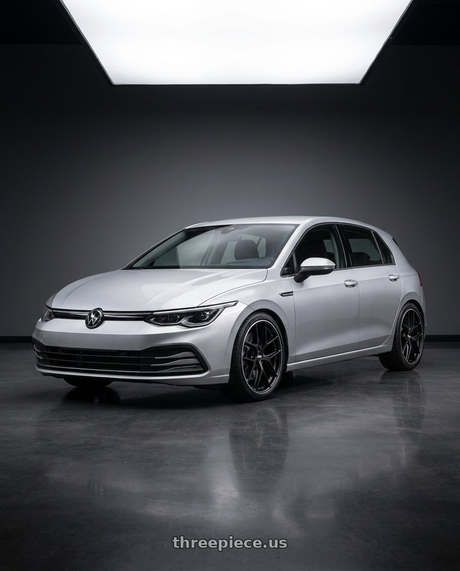 2024 Volkswagen Golf R MK8 with BBS CC-R 5x112 19x8.5+44 Satin Black wheels