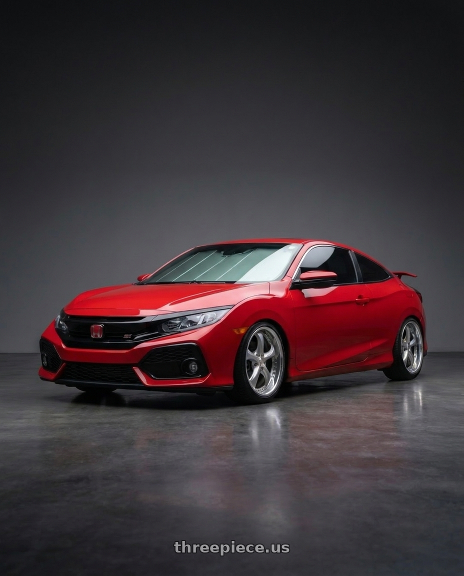 2017 Honda civic si with Work Wheels VS-KF 5x114.3 18x7.5+40 Light Grey Silver O Disk FULL REVERSE wheels
