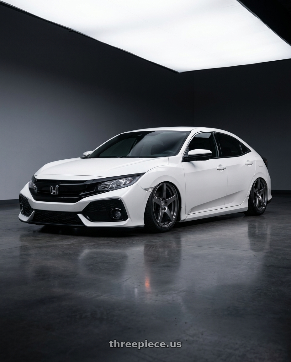 2019 Honda Civic with Forgestar CF5 5x114.3 18x10 +42 Gloss Anthracite wheels