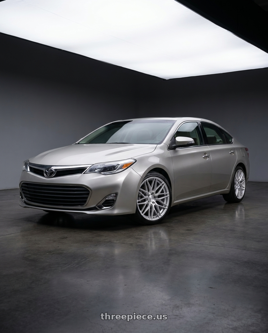 2013 toyota avalon with F1R F103 5x114.3 18x8.5 +38 Brushed Silver wheels