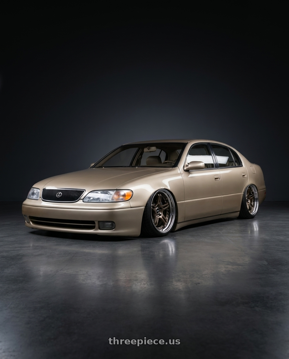 1995 lexus gs300 with SSR Professor SPX STD 5x114.3 18X9.5+22 MD Disk High Metal Bronze wheels