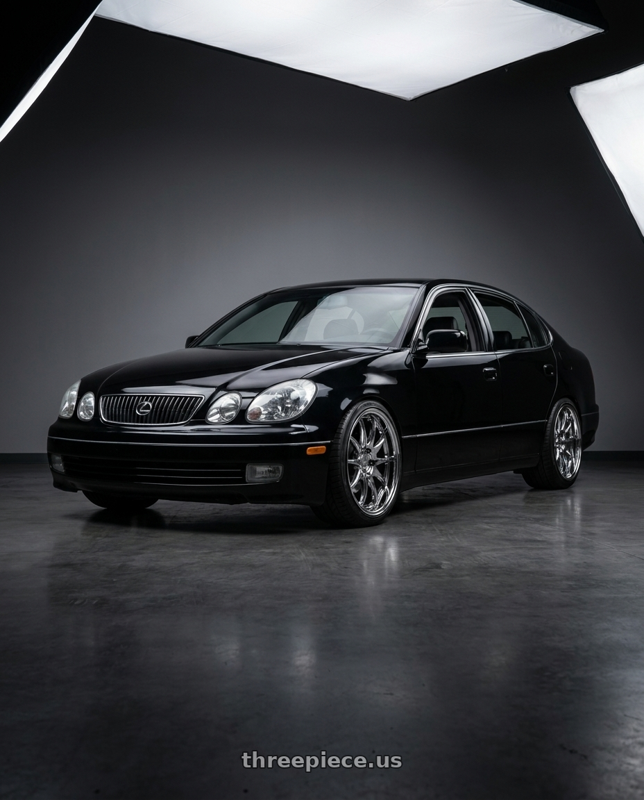 2001 Lexus GS300 with Aodhan DS02 5x114.3 18x9.5+30 Vacuum Chrome wheels