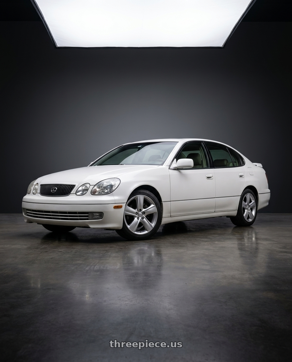 2000 Lexus gs400 with OE Wheels LX19 5x114.3 18x8+35 Gloss Hyper Silver wheels