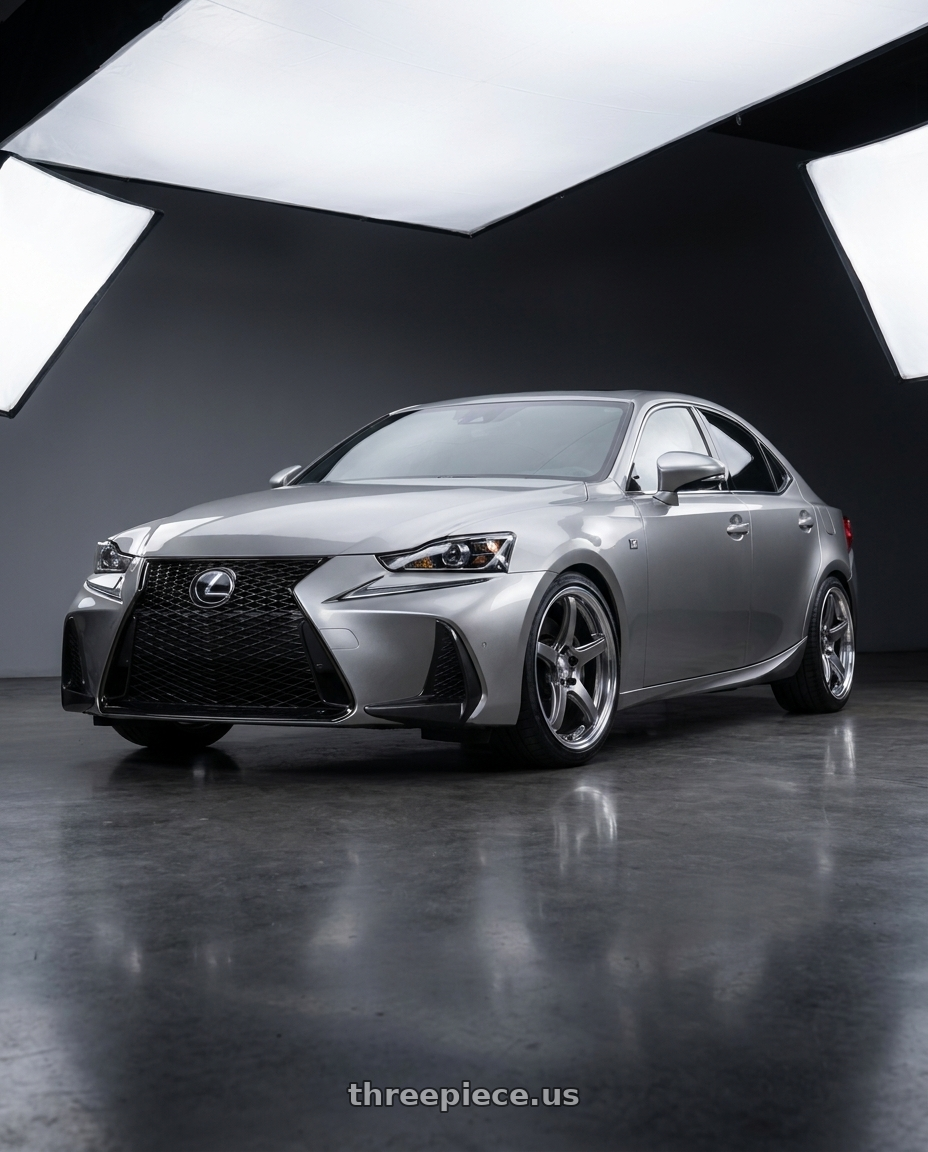 2018 Lexus is300 f sport with Work T5R 2P 5x105 18x9.5 +38 GT SILVER wheels