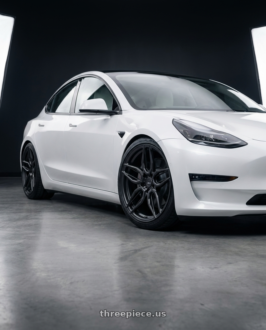 2020 Tesla Model 3 Performance with ADV.1 ADV005 5x114.3 20x9 +35 Satin Black wheels