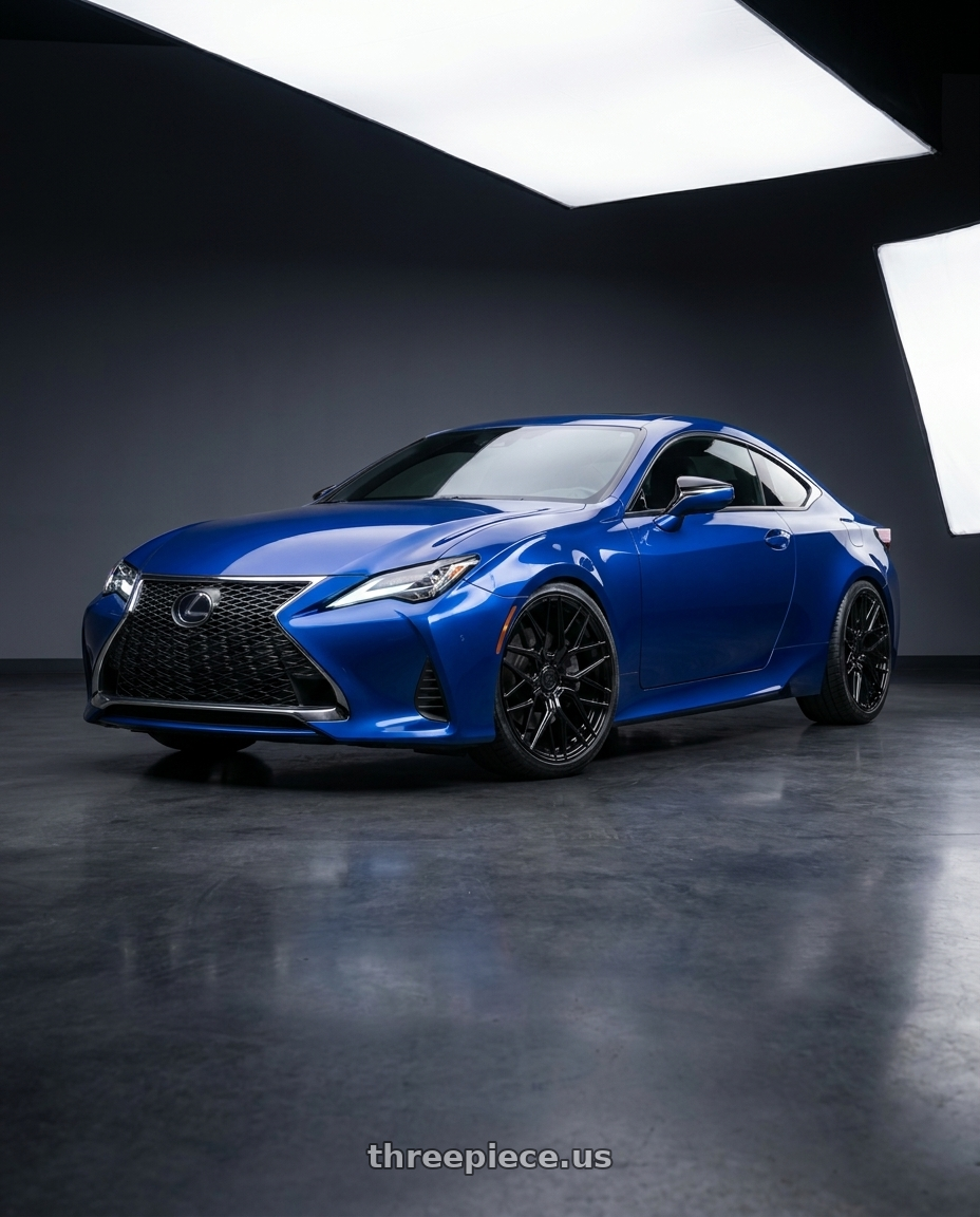 2020 lexus rc300 base awd fitted with Rohana RFX10 5x114.3 19x8.5+35 Gloss Black $416 wheels