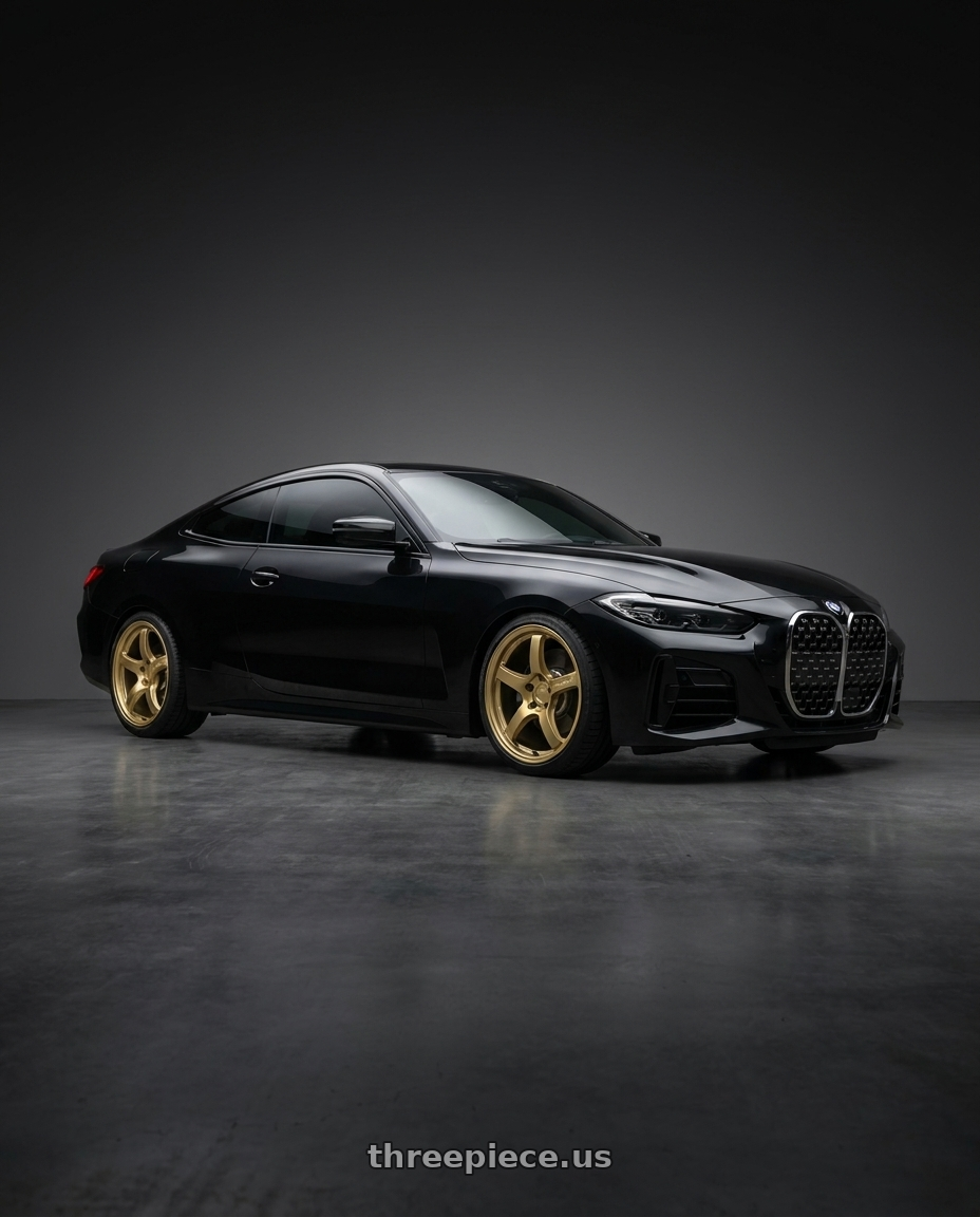 2020 bmw 430i with Gram Lights 57CR 5x114.3 19x9.5 +45 Almite Gold wheels