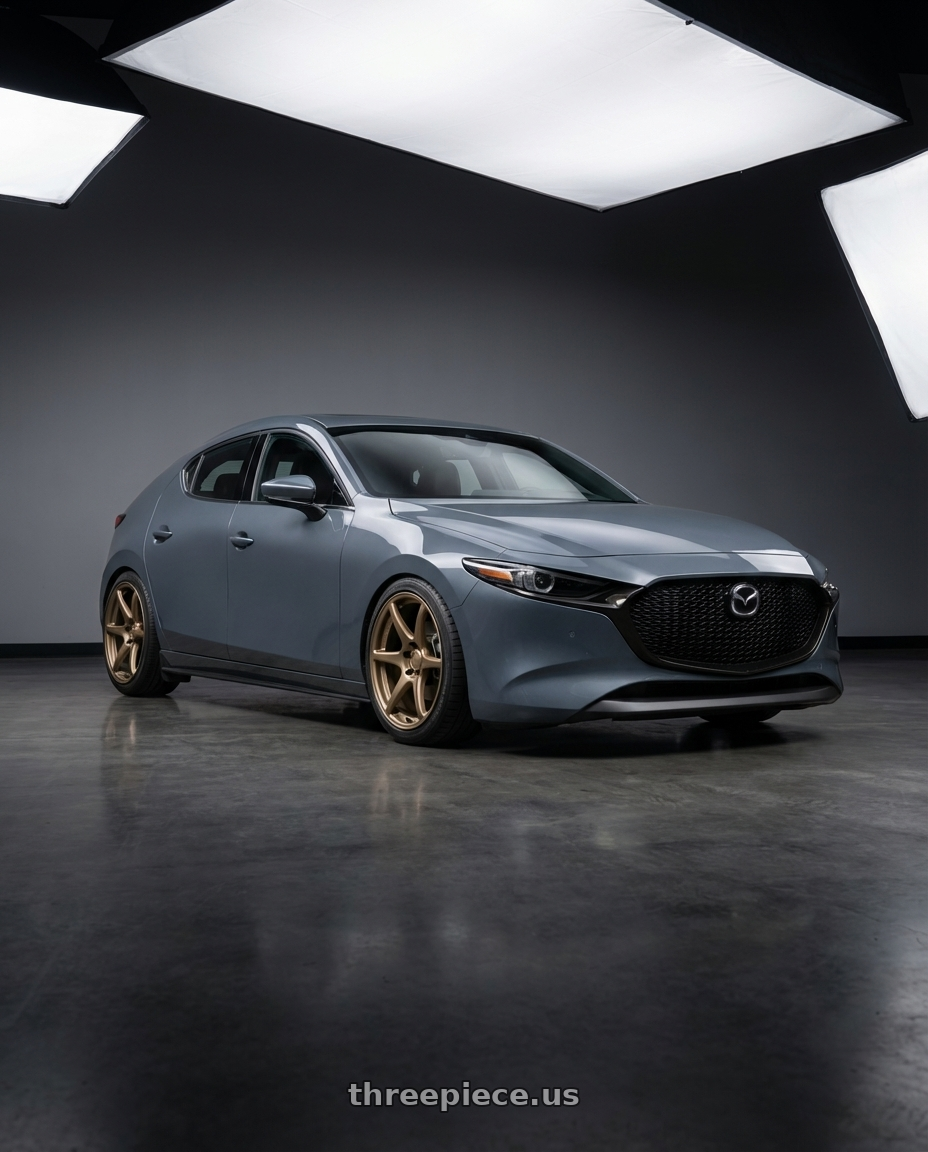 2023 Mazda Mazda3 Turbo with Kansei K11B Tandem 5x114.3 18x10.5 12 Bronze wheels