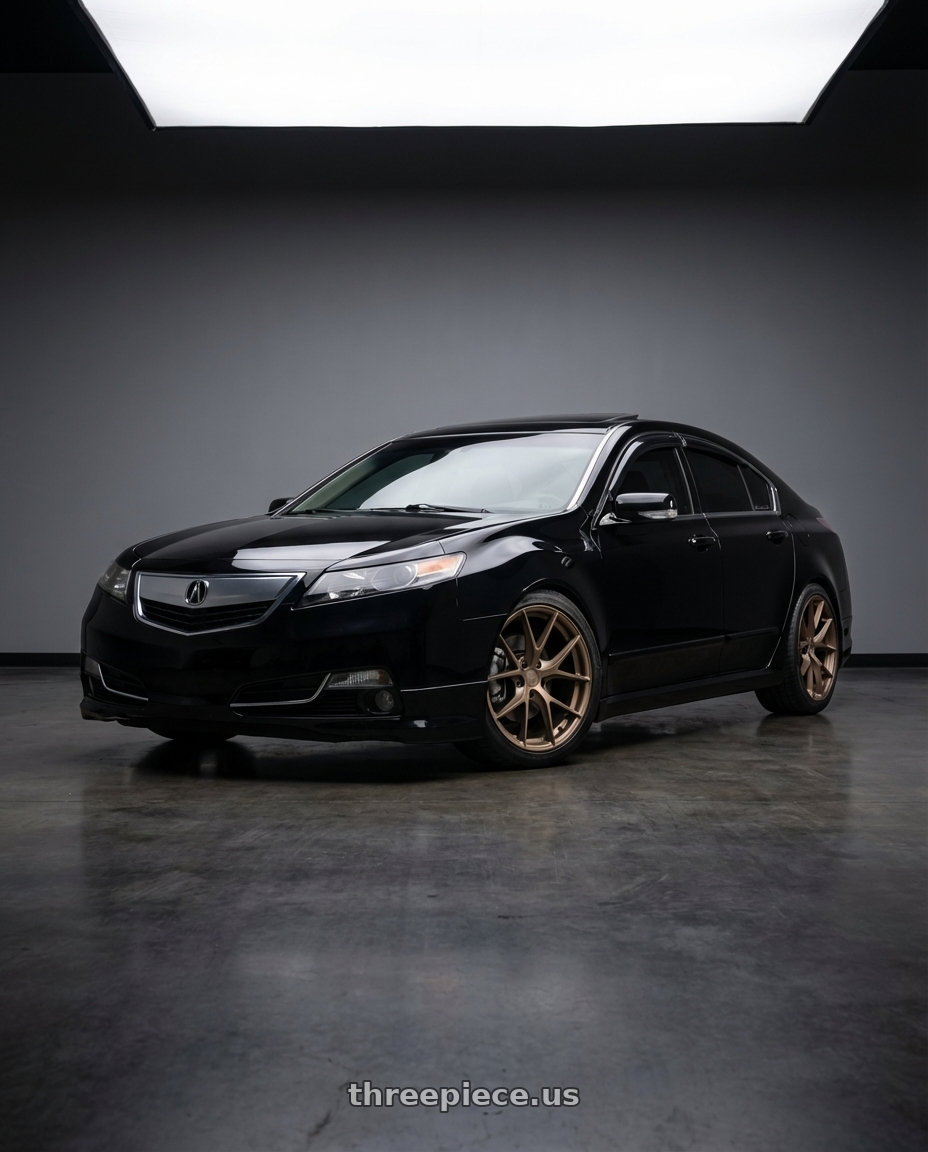 2010 Acura TL SH-AWD with Aodhan AFF7 5x120 19x9.5+35 Matte Bronze wheels