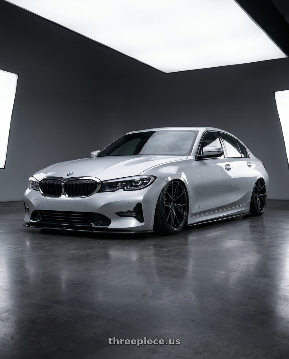 2023 BMW 3 Series G20 with Niche 1PC M117 MISANO 5X112 19X8.5 +34 MATTE BLACK wheels