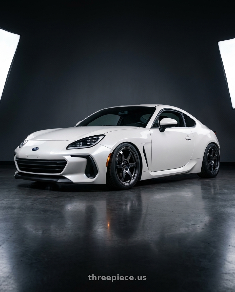 2023 Subaru BRZ with Enkei PF06 5x100 18x9.5+40 Black Machined wheels