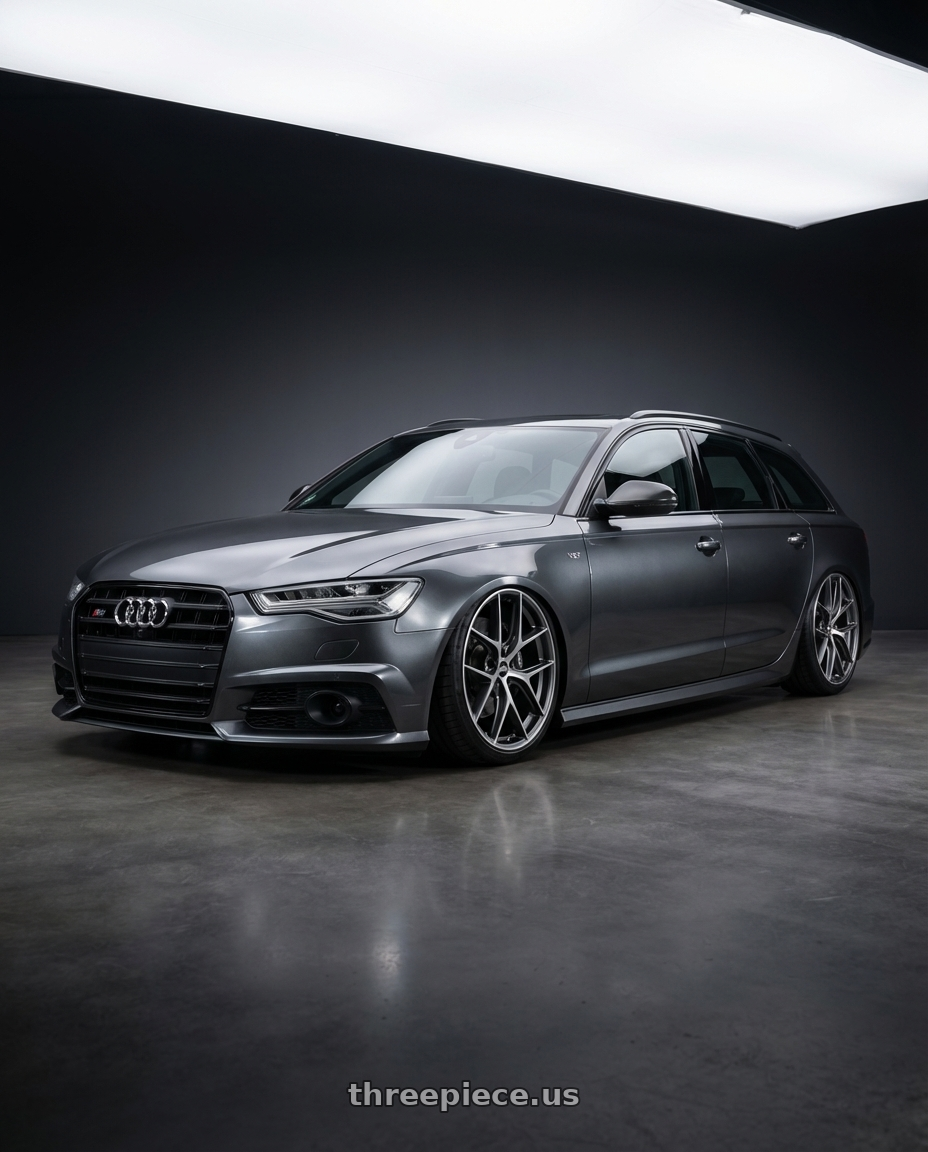2016 Audi S6 C7 with BBS CC-R 5x112 20x8.0+27 Graphite w/ Diamond Cut Face wheels