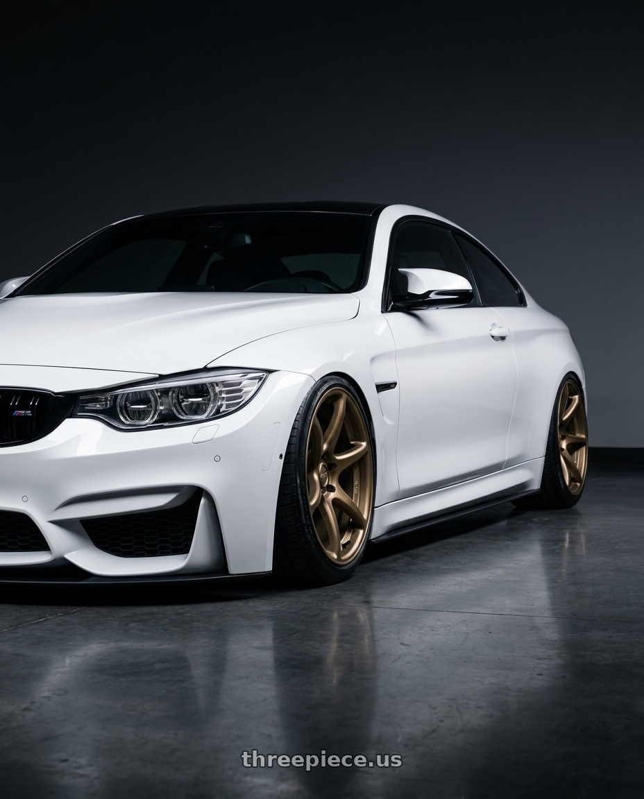2018 BMW M4 F82 with Kansei K11B Tandem 5X120 19x10.5 22 Bronze wheels