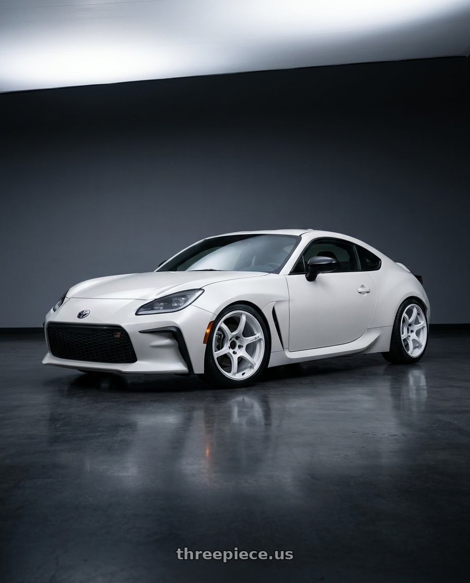 2026 Toyota gr86 with Advan Racing RG-4 5x100 18x8.5 +44 RACING WHITE METALLIC & RING wheels