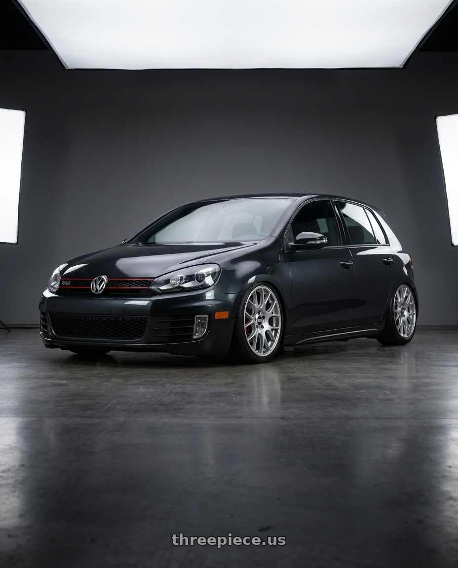 2013 volkswagen gti with BBS CH-R 5x112 18x8.5 +38 Brilliant Silver Polished Rim Protector wheels