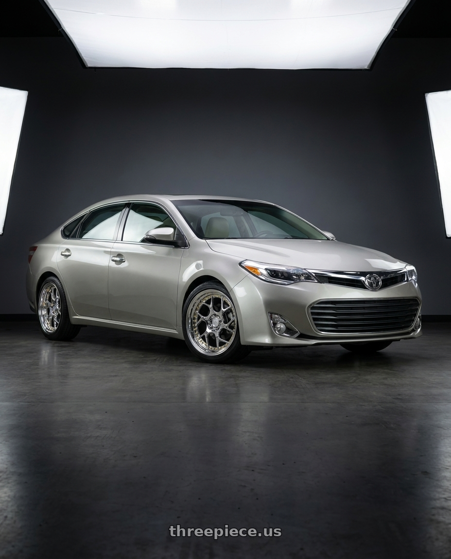 2013 toyota avalon with Aodhan DS01 5x114.3 18x8.5+35 Vacuum Chrome W/ Gold Rivets wheels