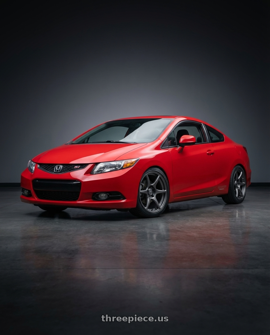 2011 Honda Civic Si with Kansei K11G Tandem 5x114.3 17x9 35 Gunmetal wheels