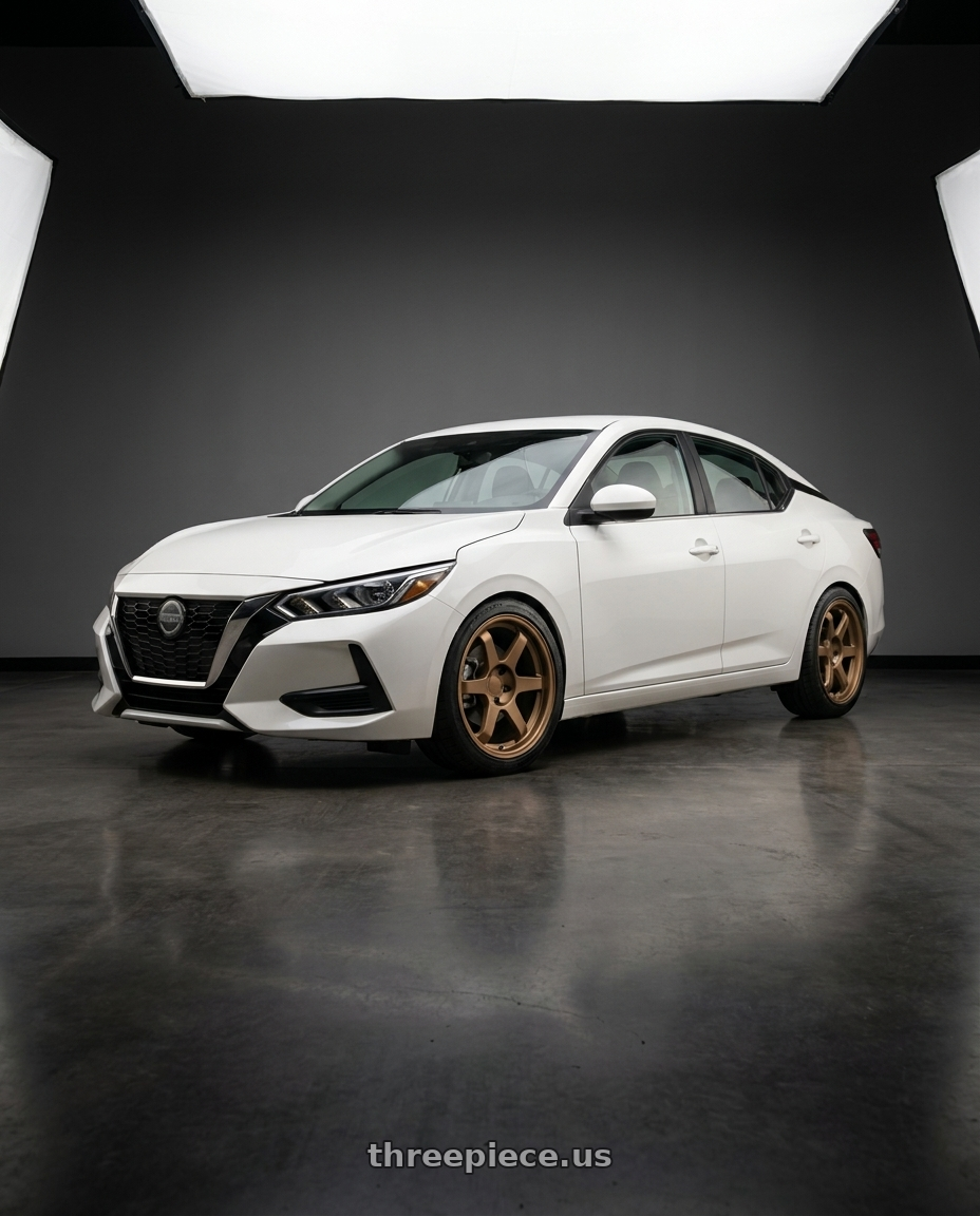 2023 Nissan Sentra with 9six9 SIX-1 5x112 18X8.5 +35 Matte Bronze wheels