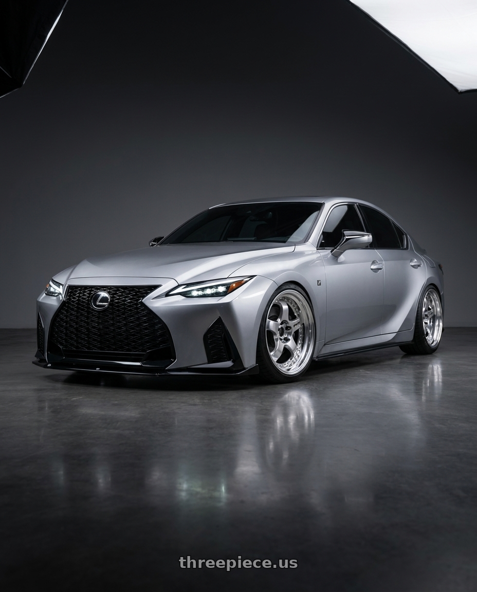 2024 Lexus Is300 RWD F with Work Meister S1 3P 5x114.3 19x9+38 L Disk Bright Buff Finish wheels