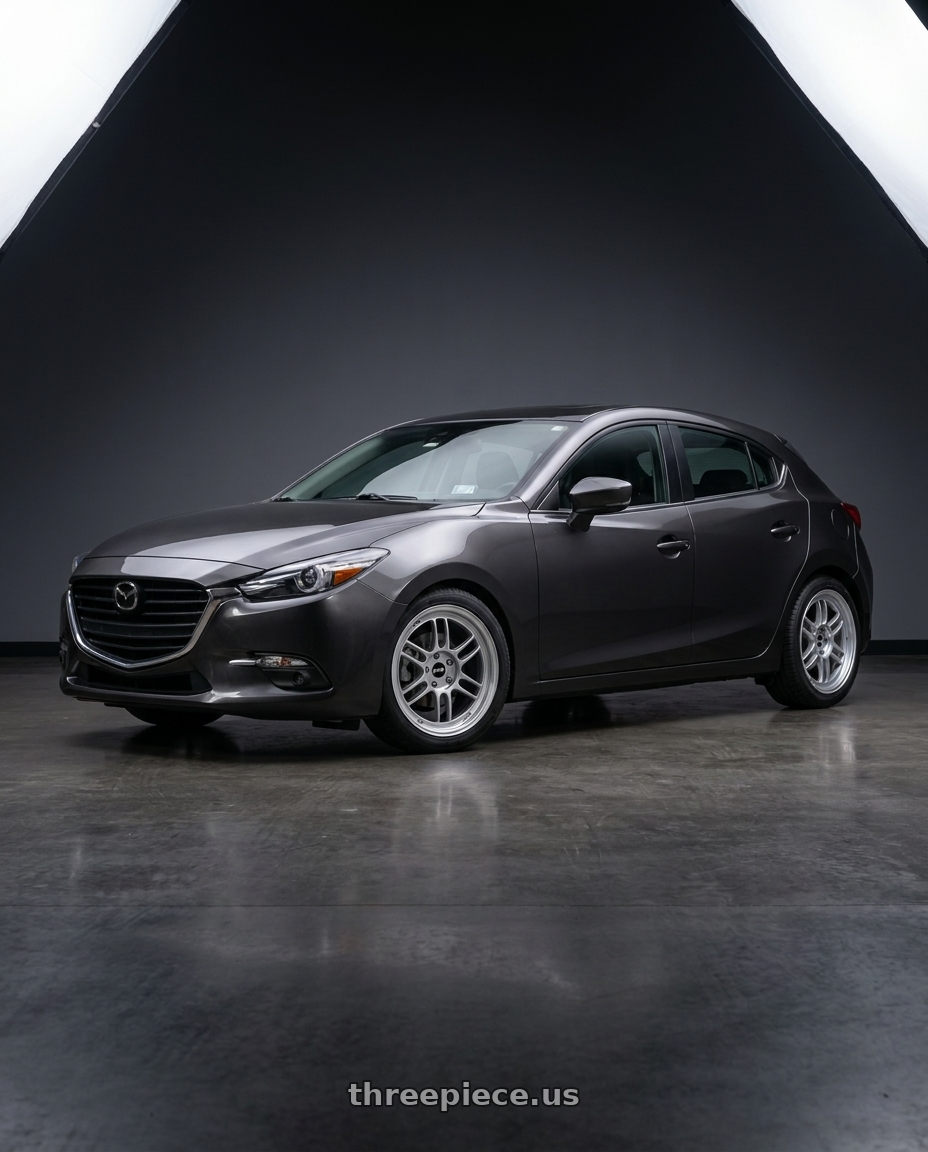 2017 Mazda Mazda3 Grand Touring with Enkei RPF1 5x114.3 17x8.5+30 Silver wheels