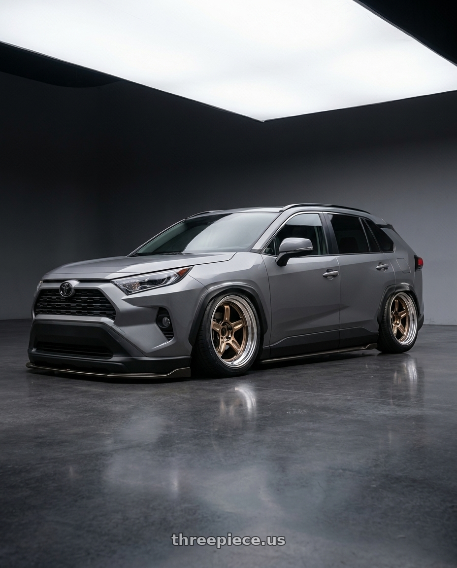 2026 Toyota Rav4 ,Gray with Volk Racing 21C SPEC-SR 5x100 18x9 +30 SHINING BRONZE METAL wheels