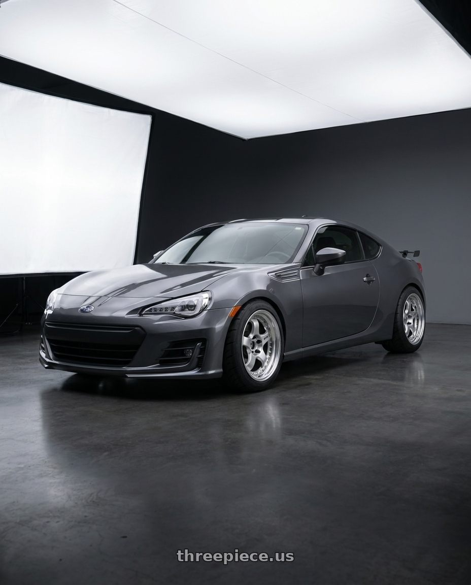 2020 subaru brz limited megnetite grey with Work Meister S1 3P 5x100 17x9+61 W Disk Silver wheels