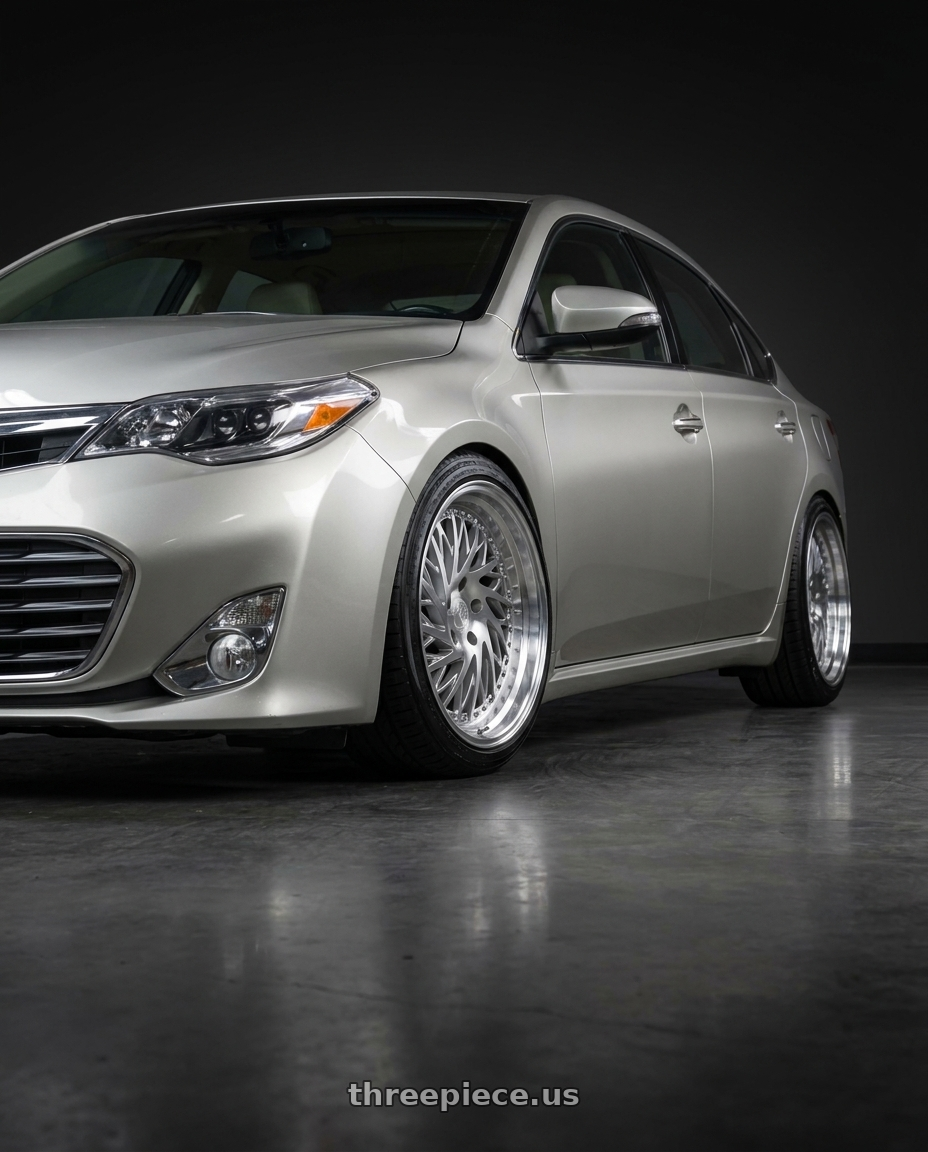 2013 toyota avalon with Aodhan DS03 (Driver Side) 5x114.3 18x9.5 +30 Silver w/Machined Face wheels