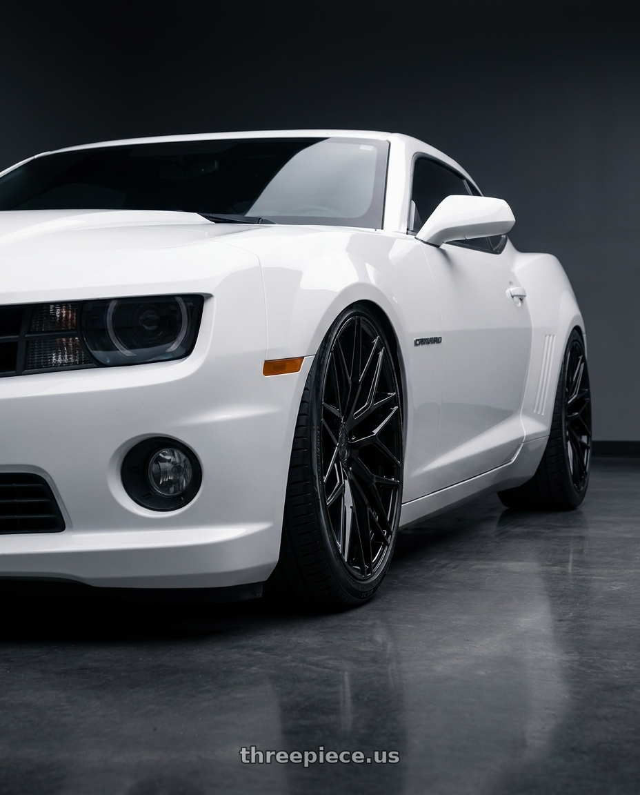 2014 Chevrolet Camaro 5th Gen with Avant Garde Wheels M520R 5X120 20x11 +45 Gloss Black wheels