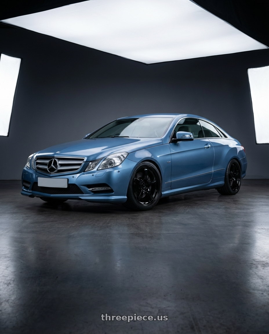 2014 Mercedes-Benz E-Class Coupe C207 with Gram Lights 57CR 5x112 19x9.5+25 Glossy Black wheels