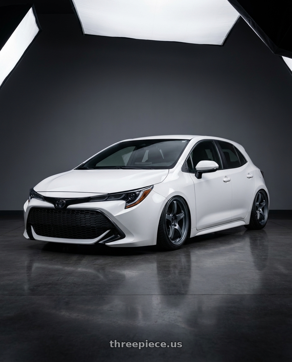 2023 Toyota Corolla Hatchback with Gram Lights 57CR 5x114.3 18x8.5+37 Gunblue II wheels